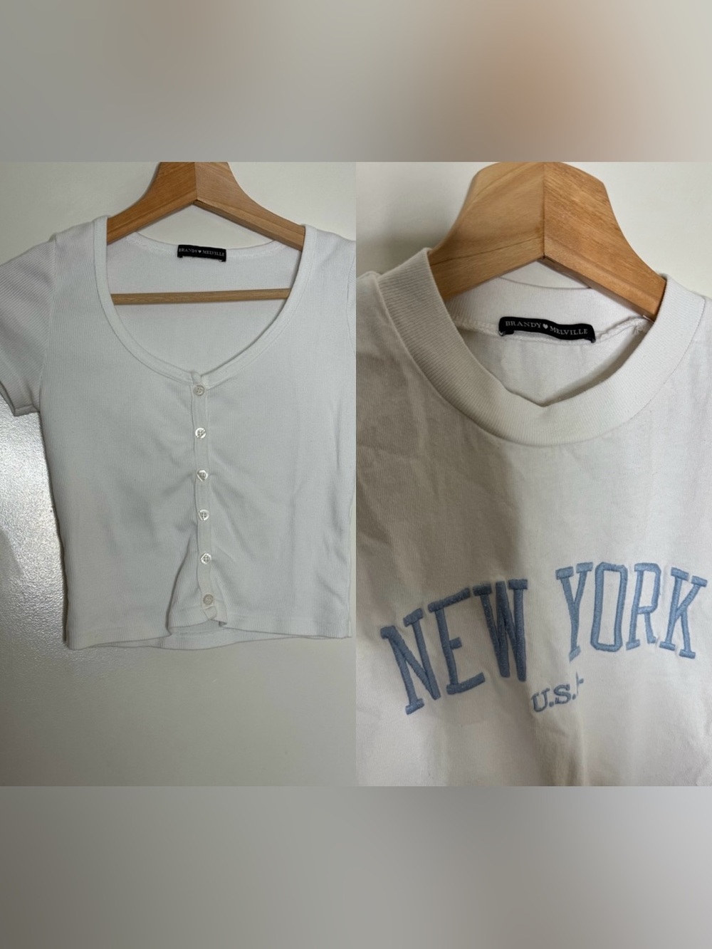 Brandy Melville White Tee Bundle - OS